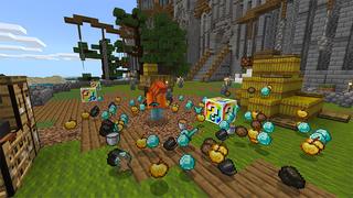Screenshot of the Minecraft Bedrock Marketplace product LUCKY BLOCKS: RAINBOWS! created by Pickaxe Studios.