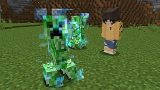 Screenshot of the Minecraft Bedrock Marketplace product Lucky Blocks World! created by Pickaxe Studios.