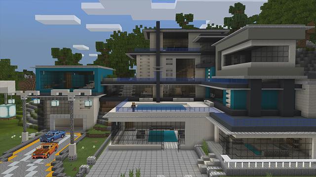Screenshot of the Minecraft Bedrock Marketplace product MEGA RICH MANSION created by Pickaxe Studios.