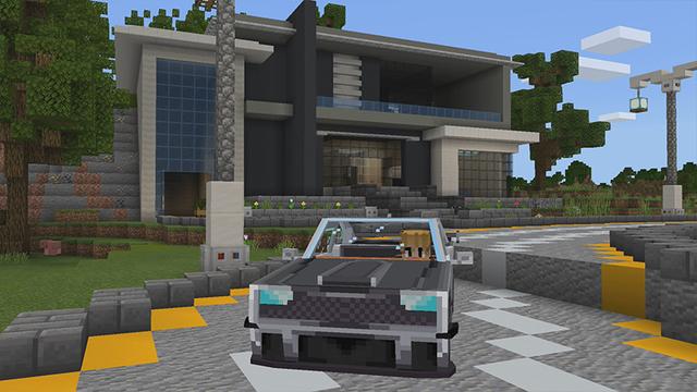 Screenshot of the Minecraft Bedrock Marketplace product MEGA RICH MANSION created by Pickaxe Studios.