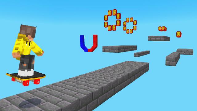 Screenshot of the Minecraft Bedrock Marketplace product MINE SURFER created by Pickaxe Studios.