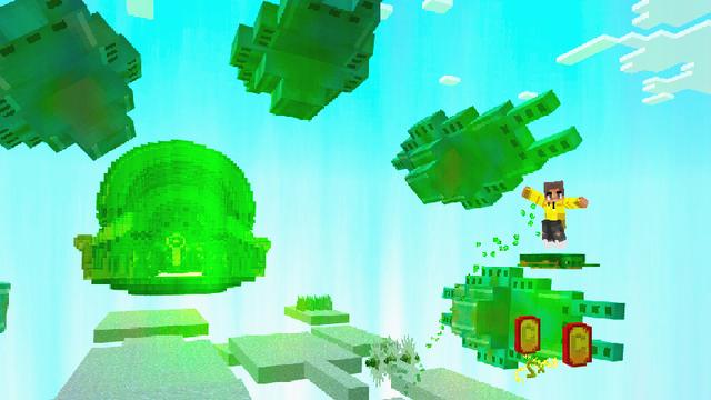 Screenshot of the Minecraft Bedrock Marketplace product MINE SURFER created by Pickaxe Studios.