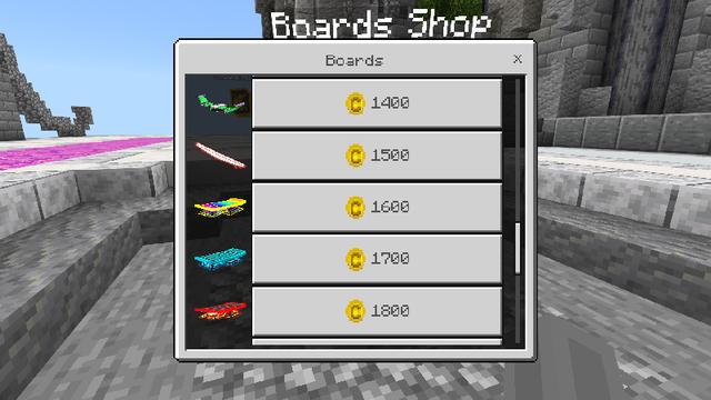 Screenshot of the Minecraft Bedrock Marketplace product MINE SURFER created by Pickaxe Studios.