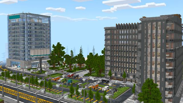 Screenshot of the Minecraft Bedrock Marketplace product MODERN CITY created by Pickaxe Studios.