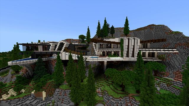 Screenshot of the Minecraft Bedrock Marketplace product Modern Mansion created by Pickaxe Studios.