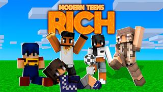 Thumbnail of the Minecraft Bedrock Marketplace product Modern Rich Teens created by Pickaxe Studios.