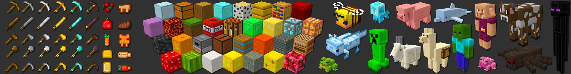 Panorama of the Minecraft Bedrock Marketplace product MODERN Texture Pack created by Pickaxe Studios.