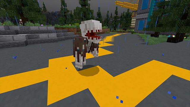 Screenshot of the Minecraft Bedrock Marketplace product Monster City World created by Pickaxe Studios.