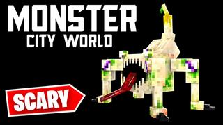 Thumbnail of the Minecraft Bedrock Marketplace product Monster City World created by Pickaxe Studios.