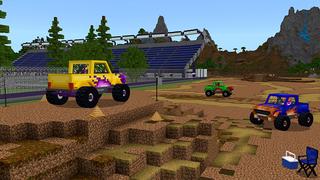 Screenshot of the Minecraft Bedrock Marketplace product MONSTER TRUCKS! created by Pickaxe Studios.
