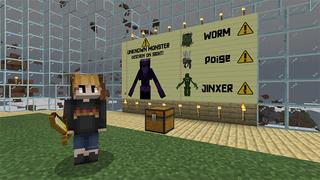 Screenshot of the Minecraft Bedrock Marketplace product MONSTER WORLD created by Pickaxe Studios.