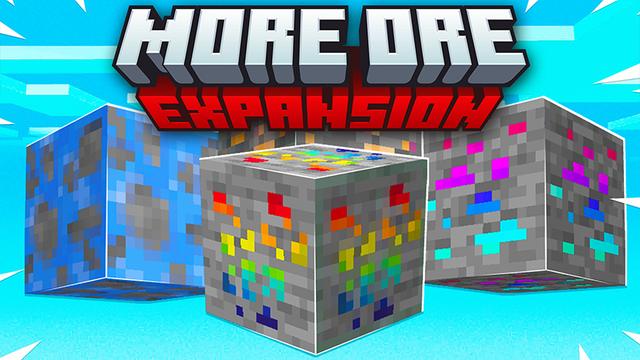 Thumbnail of the Minecraft Bedrock Marketplace product MORE ORE Expansion created by Pickaxe Studios.