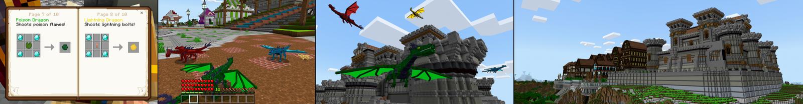 Panorama of the Minecraft Bedrock Marketplace product MORPH DRAGON! created by Pickaxe Studios.