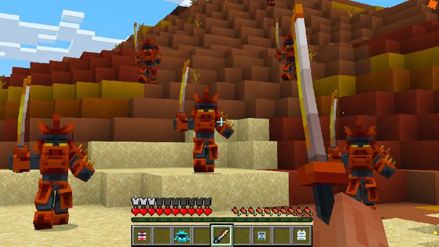 Screenshot of the Minecraft Bedrock Marketplace product NINJA TOOLS created by Pickaxe Studios.