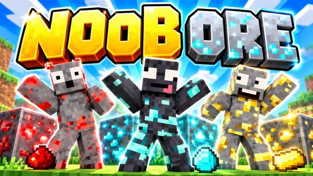 Thumbnail of the Minecraft Bedrock Marketplace product Noob Ore created by Pickaxe Studios.