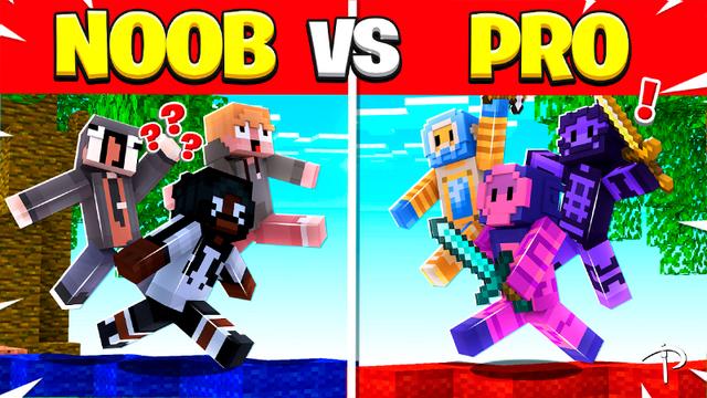 Thumbnail of the Minecraft Bedrock Marketplace product NOOB vs OP PROS created by Pickaxe Studios.