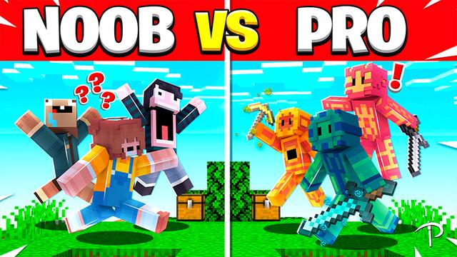 Thumbnail of the Minecraft Bedrock Marketplace product NOOB vs PRO! created by Pickaxe Studios.