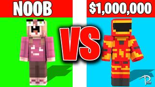 Thumbnail of the Minecraft Bedrock Marketplace product NOOB VS $1,000,000 PRO created by Pickaxe Studios.