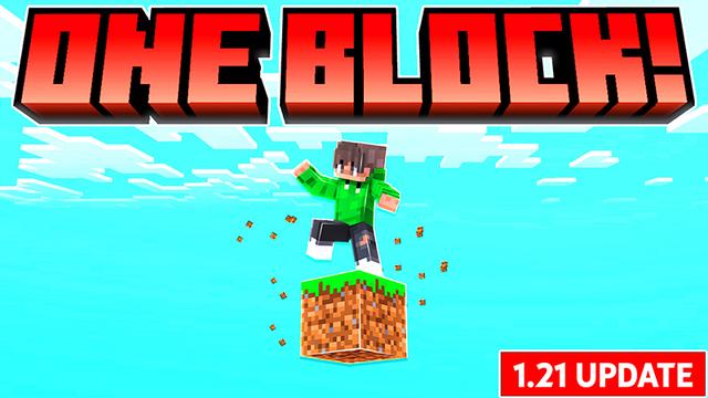 Thumbnail of the Minecraft Bedrock Marketplace product One Block created by Pickaxe Studios.