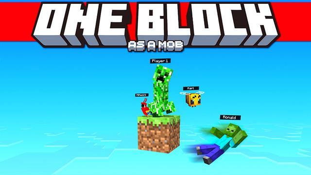 Thumbnail of the Minecraft Bedrock Marketplace product ONE BLOCK As A Mob! created by Pickaxe Studios.