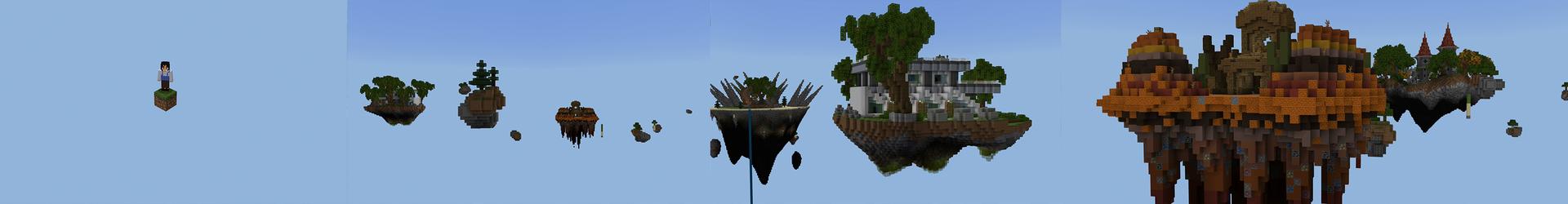 Panorama of the Minecraft Bedrock Marketplace product ONE BLOCK CHALLENGE! created by Pickaxe Studios.