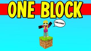 Thumbnail of the Minecraft Bedrock Marketplace product ONE BLOCK CHALLENGE! created by Pickaxe Studios.