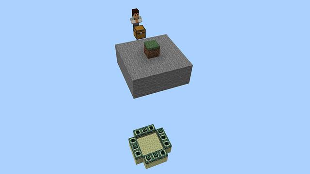 Screenshot of the Minecraft Bedrock Marketplace product ONE BLOCK ONE HUNDERED DAYS! created by Pickaxe Studios.