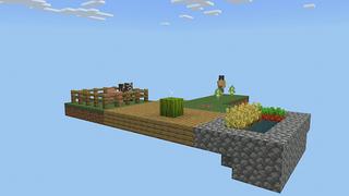 Screenshot of the Minecraft Bedrock Marketplace product ONE BLOCK ONE HUNDERED DAYS! created by Pickaxe Studios.