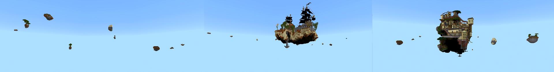 Panorama of the Minecraft Bedrock Marketplace product One Block++ created by Pickaxe Studios.