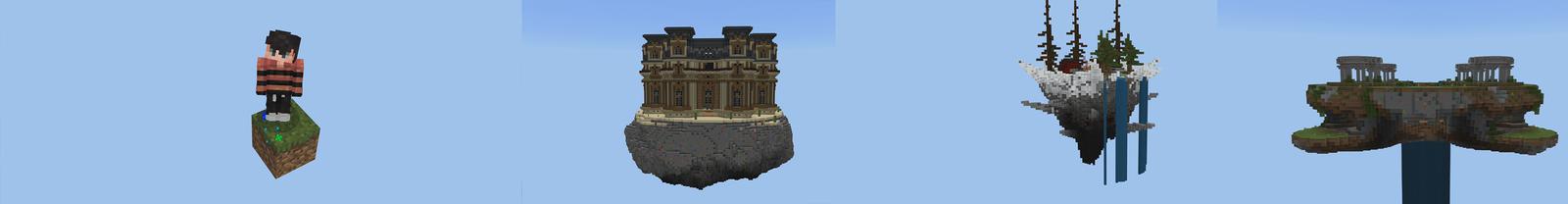 Panorama of the Minecraft Bedrock Marketplace product ONE BLOCK SKYBLOCK created by Pickaxe Studios.