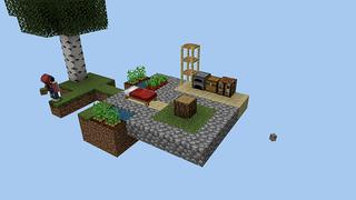 Screenshot of the Minecraft Bedrock Marketplace product ONE BLOCK WORLD! created by Pickaxe Studios.