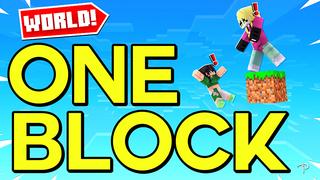 Thumbnail of the Minecraft Bedrock Marketplace product LE MONDE EN UN SEUL BLOC ! created by Pickaxe Studios.