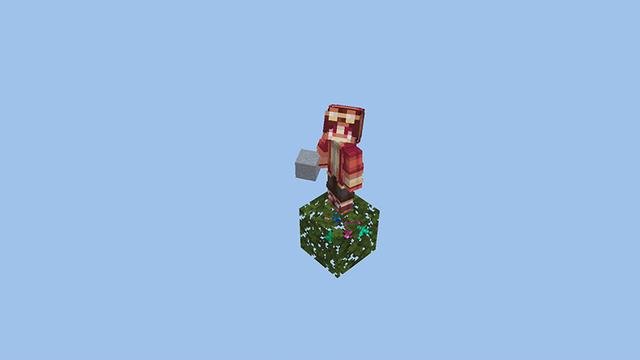 Screenshot of the Minecraft Bedrock Marketplace product One Block World created by Pickaxe Studios.