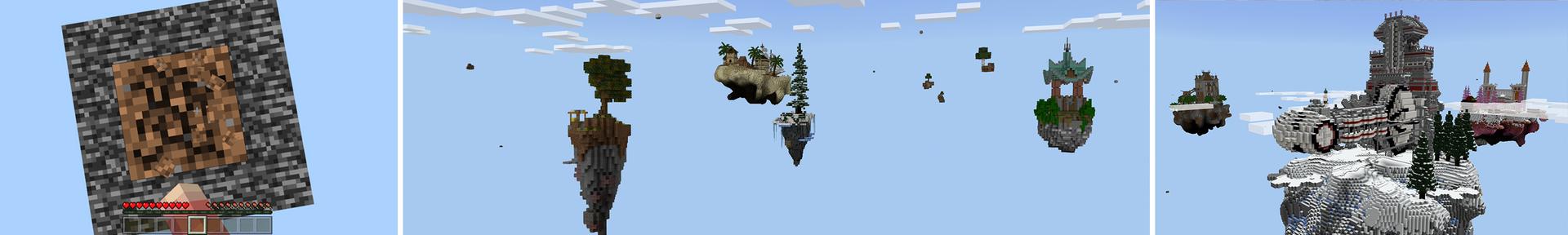 Panorama of the Minecraft Bedrock Marketplace product ONE BLOCK! created by Pickaxe Studios.