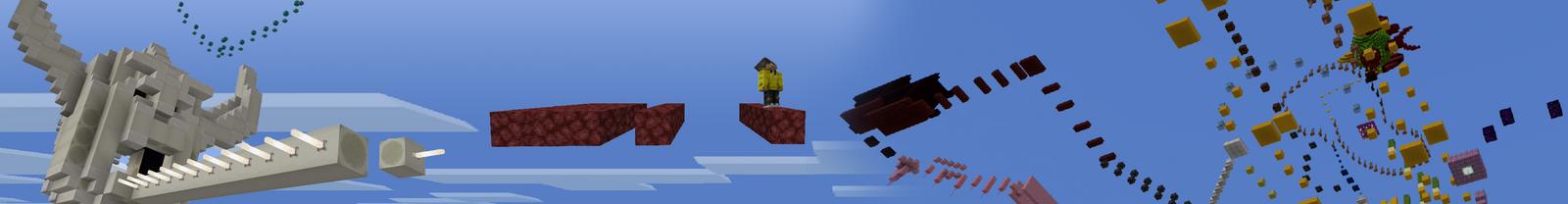 Panorama of the Minecraft Bedrock Marketplace product ONLY UP! created by Pickaxe Studios.