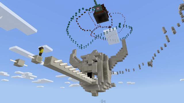 Screenshot of the Minecraft Bedrock Marketplace product ONLY UP! created by Pickaxe Studios.