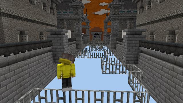Screenshot of the Minecraft Bedrock Marketplace product ONLY UP! created by Pickaxe Studios.