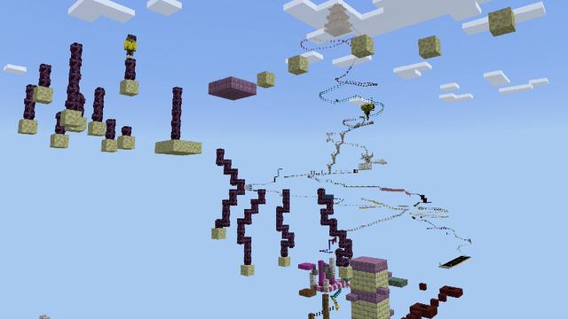 Screenshot of the Minecraft Bedrock Marketplace product ONLY UP! created by Pickaxe Studios.