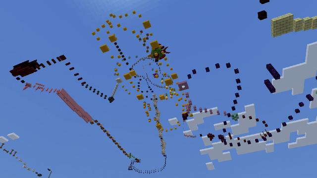 Screenshot of the Minecraft Bedrock Marketplace product ONLY UP! created by Pickaxe Studios.