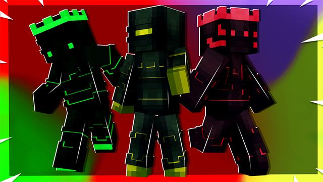 Thumbnail of the Minecraft Bedrock Marketplace product OP COLOR HACKER KINGS created by Pickaxe Studios.