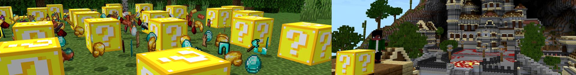 Panorama of the Minecraft Bedrock Marketplace product ORIGINAL LUCKY BLOCK! created by Pickaxe Studios.