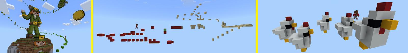 Panorama of the Minecraft Bedrock Marketplace product PARKOUR created by Pickaxe Studios.