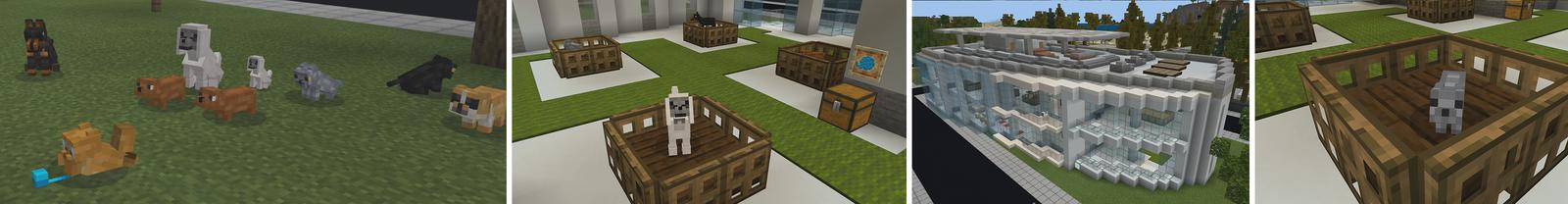 Panorama of the Minecraft Bedrock Marketplace product PETS! created by Pickaxe Studios.