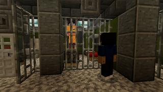Screenshot of the Minecraft Bedrock Marketplace product Prison World: Cops vs. Robbers created by Pickaxe Studios.