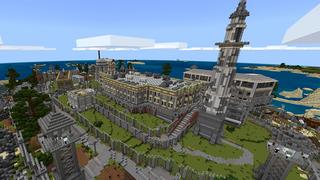 Screenshot of the Minecraft Bedrock Marketplace product Prison World: Cops vs. Robbers created by Pickaxe Studios.