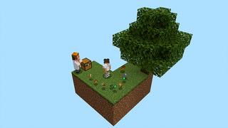 Screenshot of the Minecraft Bedrock Marketplace product Random Drops Skyblock created by Pickaxe Studios.