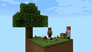 Screenshot of the Minecraft Bedrock Marketplace product RANDOM DROPS Skyblock! created by Pickaxe Studios.