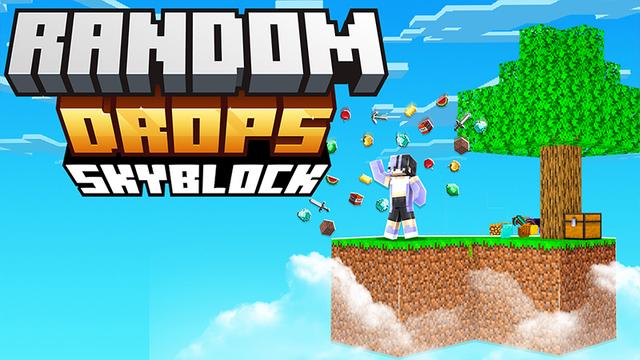 Thumbnail of the Minecraft Bedrock Marketplace product RANDOM DROPS Skyblock! created by Pickaxe Studios.
