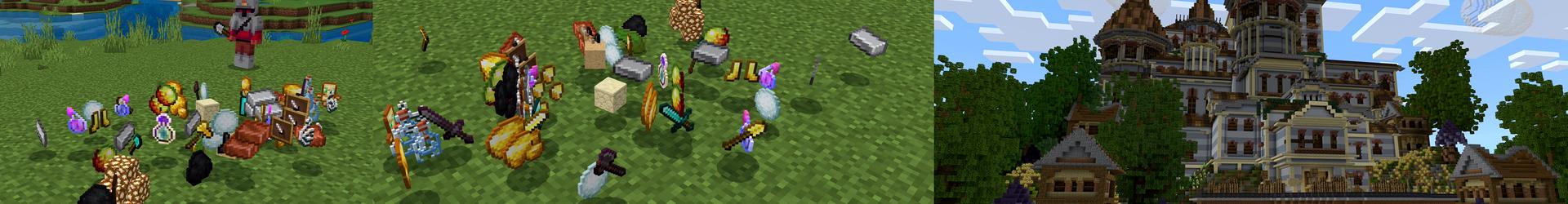 Panorama of the Minecraft Bedrock Marketplace product Random Drops Survival created by Pickaxe Studios.