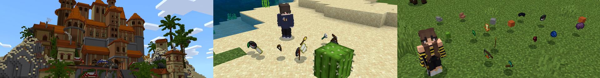 Panorama of the Minecraft Bedrock Marketplace product Random Drops created by Pickaxe Studios.